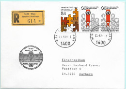 UNO-Wien R-Brief Wipa 81 Wien A Erinnerungsstempel MI-No 13 - Covers & Documents