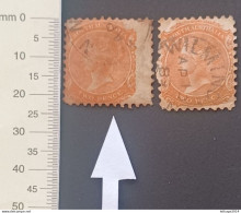 SOUTH AUSTRALIA 1868 QUEEN VICTORIA CAT GIBBONS N 157 PERF 9 VARIETY OF DRILLING, AND MEASUREMENT ERROR - Usati