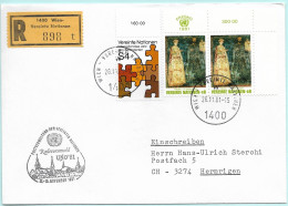 UNO-Wien R-Brief UNO 81 Radevormwald D Erinnerungsstempel MI-No 16 - Storia Postale