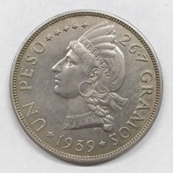 Dominican Republic 1 Peso 1939 Km#22 E.1465 - Dominicaanse Republiek