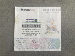 Nottingham Forest V Southampton 1991-92 Match Ticket - Biglietti D'ingresso