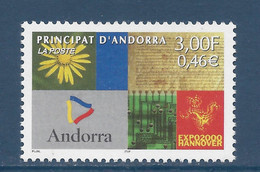 Andorre Français - YT N° 536 ** - Neuf Sans Charnière - 2000 - Neufs