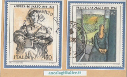 USATI ITALIA 1986 - Ref.0550 "ARTE ITALIANA" Serie Di 2 Val. - - 1981-90: Oblitérés