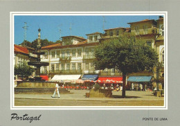 PONTE DE LIMA - Praça De Camões - LUSOCOLOR  (2 Scans) - Viana Do Castelo