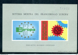 Foglietto Ricordo Europa 1967 - Varietà E Curiosità