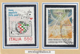 USATI ITALIA 1986 - Ref.0551A "ANNO MONDIALE DELLA PACE" Serie Di 2 Val. - - 1981-90: Usati