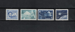 Canada 1963/1966 Space, M. Frobisher, W. Grenfell, Alouette II Satellite, Nuclear Power 4 Stamps MNH - América Del Norte