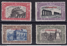 1929 Cirenaica, N° 49/52  Milizia II  4 Valori  MNH/** - Cirenaica