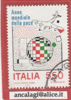 USATI ITALIA 1986 - Ref.0551C "ANNO MONDIALE DELLA PACE" 1 Val. - - 1981-90: Oblitérés
