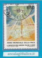 USATI ITALIA 1986 - Ref.0551D "ANNO MONDIALE DELLA PACE" 1 Val. - - 1981-90: Usati