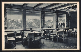 AK Sonthofen /Allg., Berghotel Allgäuer Berghof, Saaldurchblick Mit Alpe Eck An Den Hörnern  - Sonthofen