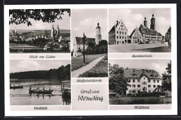 AK Wemding, Gesamtansicht Von Süden, Marktplatz, Waldsee, Wildbad, Wallfahrtskirche  - Wemding