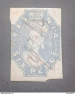 TASMANIA 1864 QUEEM VICTORIA CAT GIBBONS N 56 WMK 6 RARE - Used Stamps