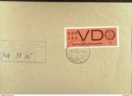 DDR: ZKD-Paketausschnitt Mit Roter VD-Marke Und Eingangsstempel Vom 18.11.65  Knr: D 3y - Cartas & Documentos