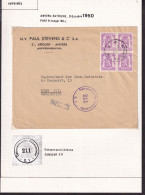 DDFF 909 -- Collection Petit Sceau De L' Etat - Imprimé ANTWERPEN 1950 à VIENNE - Censure Autrichienne Z.1 - Bloc De 4 - 1935-1949 Sellos Pequeños Del Estado