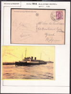 DDFF 911 -- Collection Petit Sceau De L' Etat - Carte-Vue Paquebot OSTENDE-DOUVRES1948 Vers GAND - 1935-1949 Small Seal Of The State