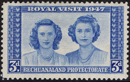 BECHUANALAND PROTECTORATE 1947 KGVI 3d Ultramarine SG134 MH - 1885-1964 Herrschaft Von Bechuanaland