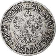 Finlande, Alexander III, Markka, 1892, Helsinki, Argent, TTB, KM:3.2 - Finland