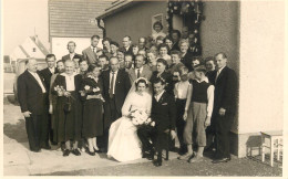 Family Social History Marriage Wedding Souvenir Photo Bride Groom Group Photo - Marriages