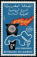 728910 HINGED MARRUECOS 1985 6 JUEGOS DEPORTIVOS PANARABES - Marruecos (1956-...)