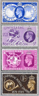 KGVI SG499-502 1949 U.P.U. Stamp Set Very Light Mounted Mint - Nuovi