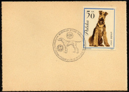 POLAND 1977 INTERNATIONAL PEDIGREE DOG SHOW IN POLAND POZNAN SPECIAL CANCEL CARD DOGS POLISH KENNEL CLUB - Honden