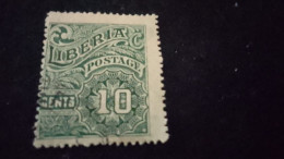 LİBERYA--1892-  10C.      DAMGASIZ   OFFİCİAL - Liberia