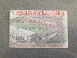 Barnsley V Sheffield United 1998-99 Match Ticket - Tickets D'entrée