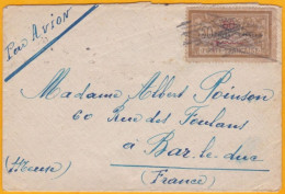 1922 - Ligne Maroc France Précurseur Latécoère - Enveloppe Par Avion De Meknes, Maroc Vers Bar Le Duc - Posta Aerea