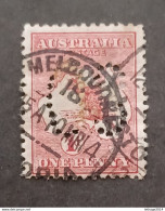 AUSTRALIA 1913 KANGAROO PERFIN LARGE OS - Perforiert/Gezähnt