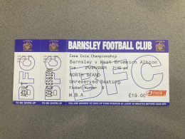 Barnsley V West Bromwich Albion 2009-10 Match Ticket - Eintrittskarten