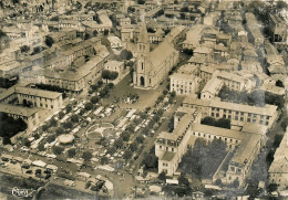 GARD LE GRAND COMBE VUE AERIENNE PLACE J JAURES EGLISE LES BUREAUX DES MINES(scan Recto-verso) KEVREN0492 - La Grand-Combe