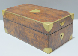 -ANCIEN COFFRET BOIS LOUPE ANGLES & ECUSSON LAITON Début XIXe Epoque Restauration    E - Cajas/Cofres