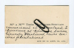 ANS (Liège) - Carte De Visite (ca. 1930) Théo Matriche Servais, Rue Du 15 Aout, Quinze, Pour Famille Gérardy Warland - Visiting Cards