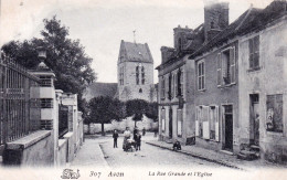 77 - Seine Et Marne - AVON  - La Rue Grande Et L Eglise - Avon