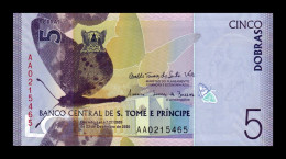 Santo Tomé Y Príncipe Saint Thomas & Prince 5 Dobras 2020 Pick 76 Paper Sc Unc - Sao Tome En Principe