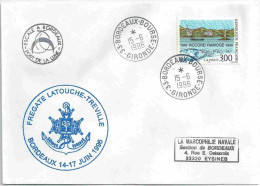 YT 3003 Accord Ramoge - Escale à Bordeaux De La Frégate Latouche Tréville - Storia Postale