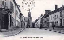 77 - Seine Et Marne - NANGIS - La Rue De L Eglise - Nangis