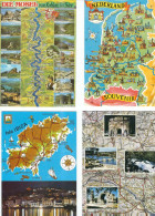 4 POSTCARDS  UK  MAPS WORLD - Landkarten