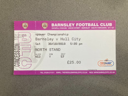 Barnsley V Hull City 2010-11 Match Ticket - Eintrittskarten