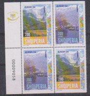 Europa Cept 2004 Albania 2x2v  From Booklet Pane (number In Margin)  ** Mnh (59438) Rock Bottom - 2004