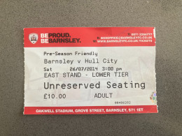 Barnsley V Hull City 2014-15 Match Ticket - Eintrittskarten