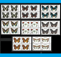 ● RWANDA 1978 RUANDA ֍ FARFALLE ● Butterflies ● Papillons ֍ Serie Completa In Quartina ● Cat ? € ● Lotto N. 2123 ● - Ungebraucht