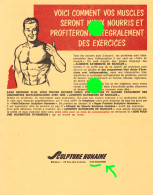 Kraainem Sculpture Humaine Culturisme Muscles Gymnastique Sport / Publicité Recto Verso Pour Alimentation Spécifique - Diploma's En Schoolrapporten