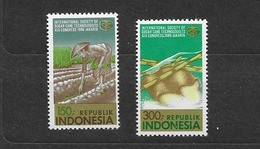 1986 MNH Indonesia, Michel 1208-9 Sugar Cane  Postfris** - Landbouw