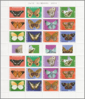 SURINAME 2014 MNH Butterflies Schmetterlinge Vlinders M/S – OFFICIAL ISSUE – DHQ49610 - Papillons