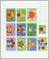 SURINAME 2014 MNH Flowers Blumen Bloemen 10v – OFFICIAL ISSUE – DHQ49610 - Otros & Sin Clasificación