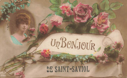 St Saviol * Carte Photo * Souvenir , Un Bonjour De La Commune - Andere & Zonder Classificatie