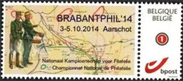 DUOSTAMP** / MYSTAMP** - "Brabantphil'14" - Aarschot - 3/5-10-2014 - Championnat National De Philatélie - Gommé - Guerre Mondiale (Première)