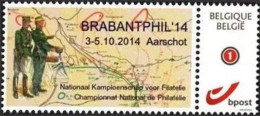 DUOSTAMP** / MYSTAMP** - "Brabantphil'14" - Aarschot - 3/5-10-2014 - Championnat National De Philatélie - Gommé - Militaria